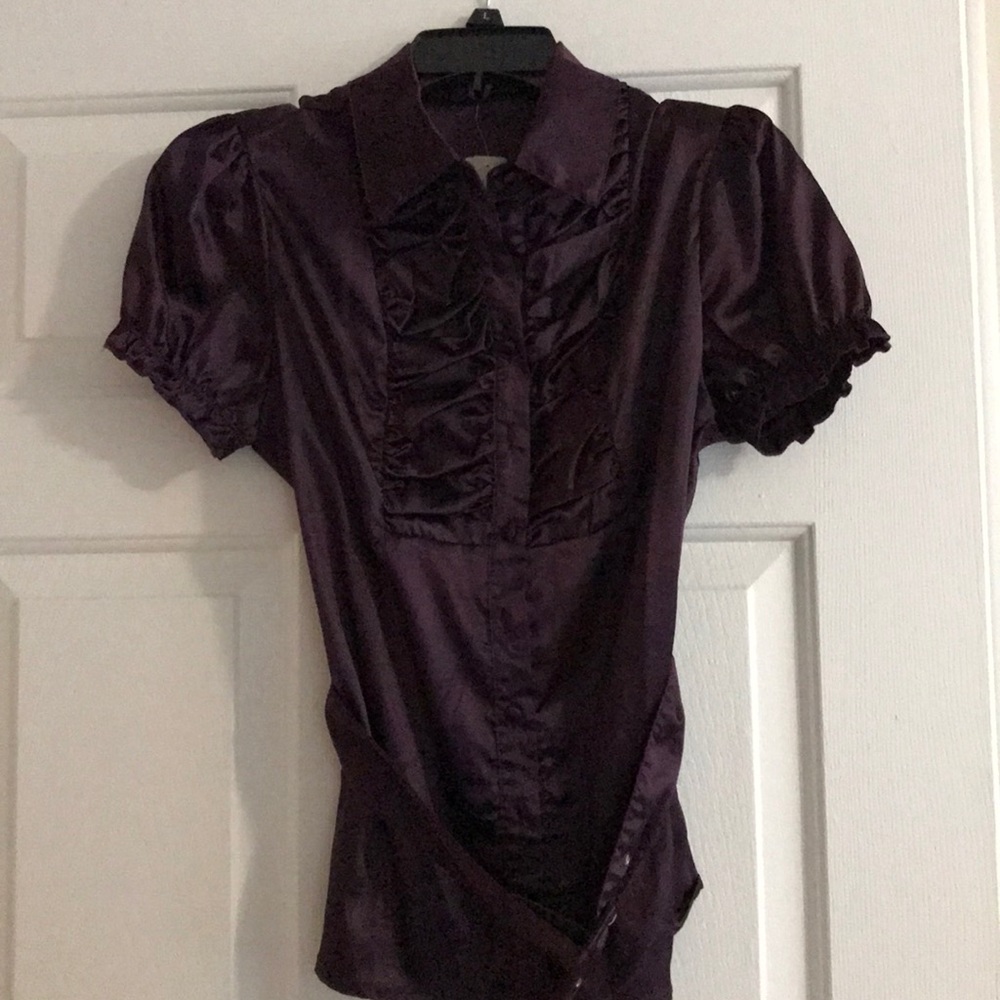 Twenty-one purple top with belt